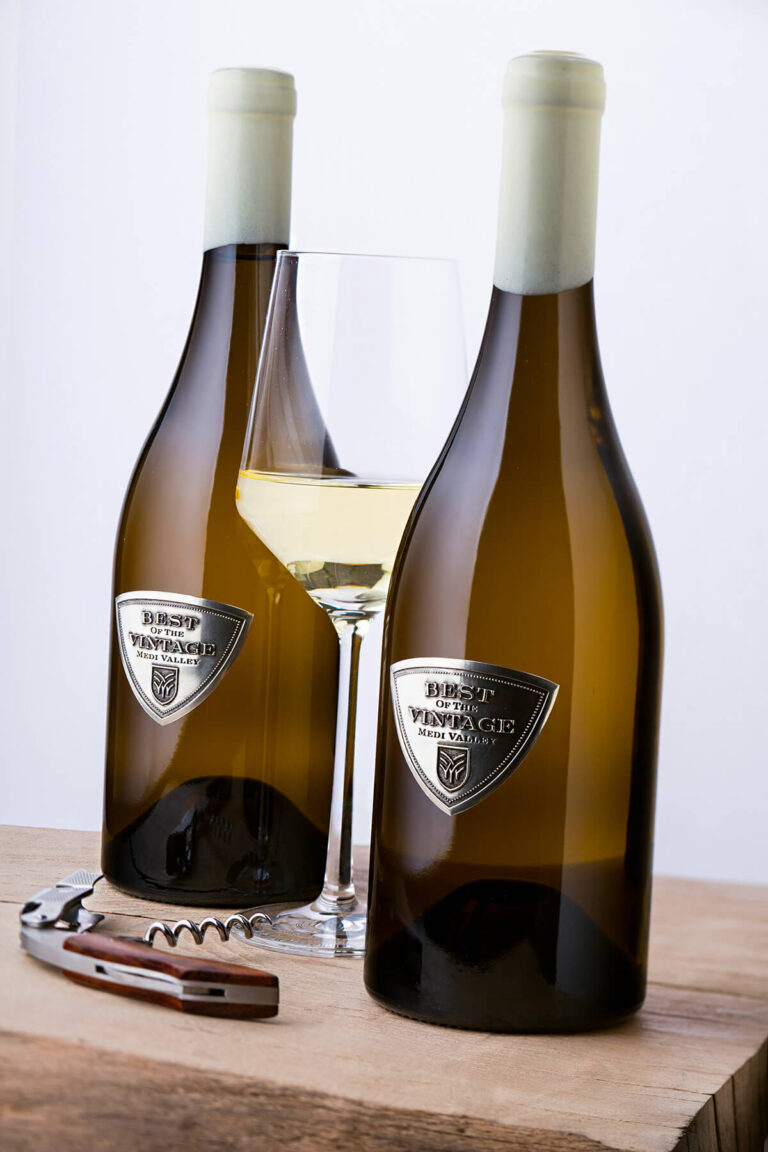 Metal Wine Label Design for Medi Valley by the Labelmaker