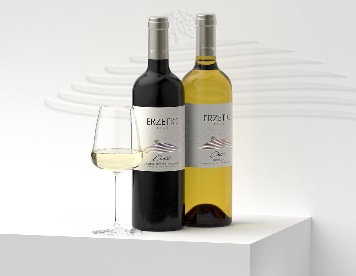 erzetic winery wine label