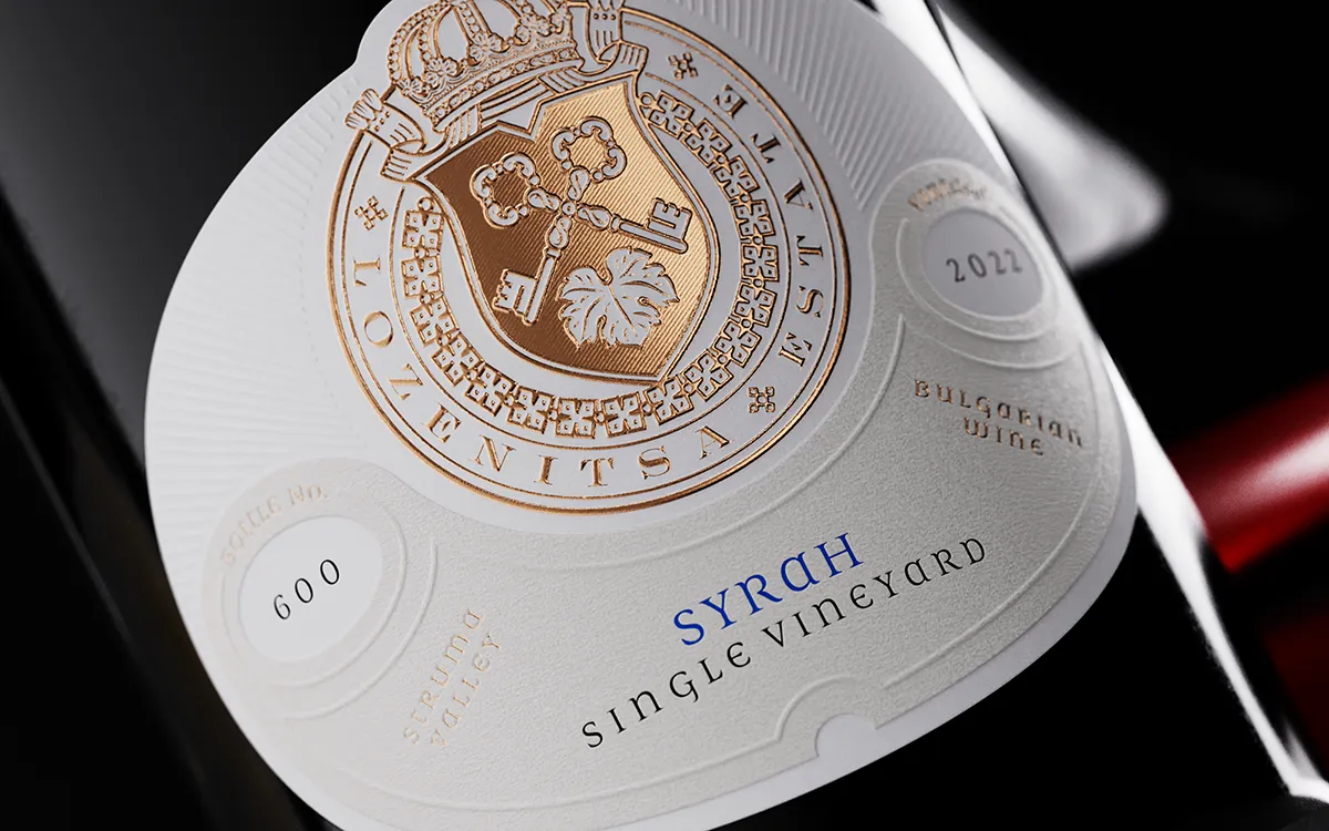 lozenitsa estate wine label design