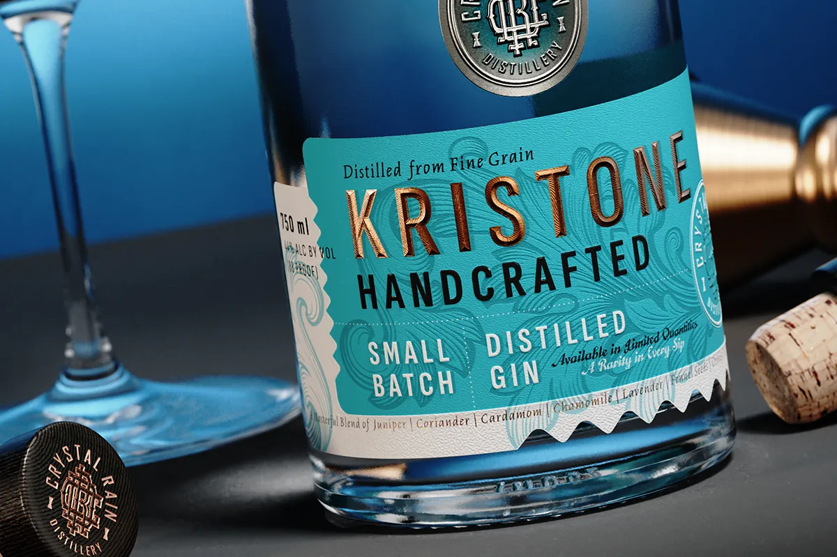 kristone gin label