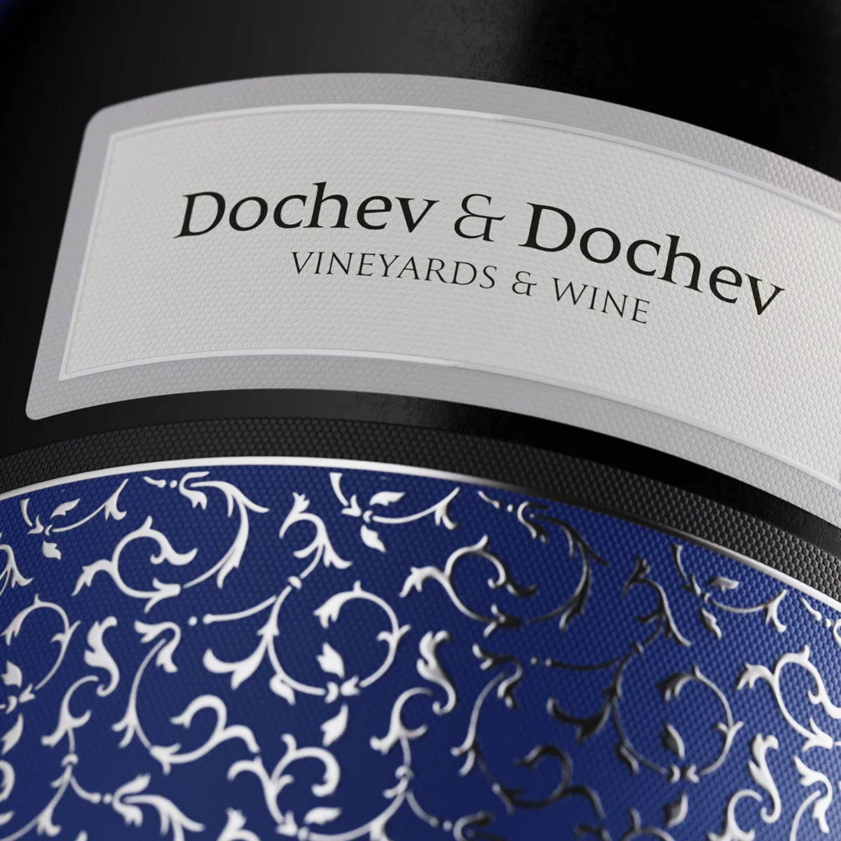 ornate wine label design