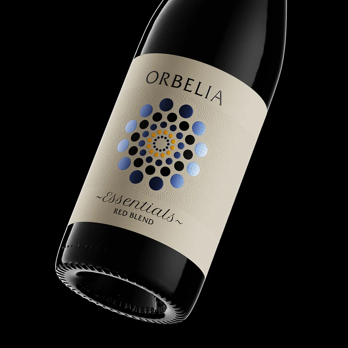 see-through wine label design