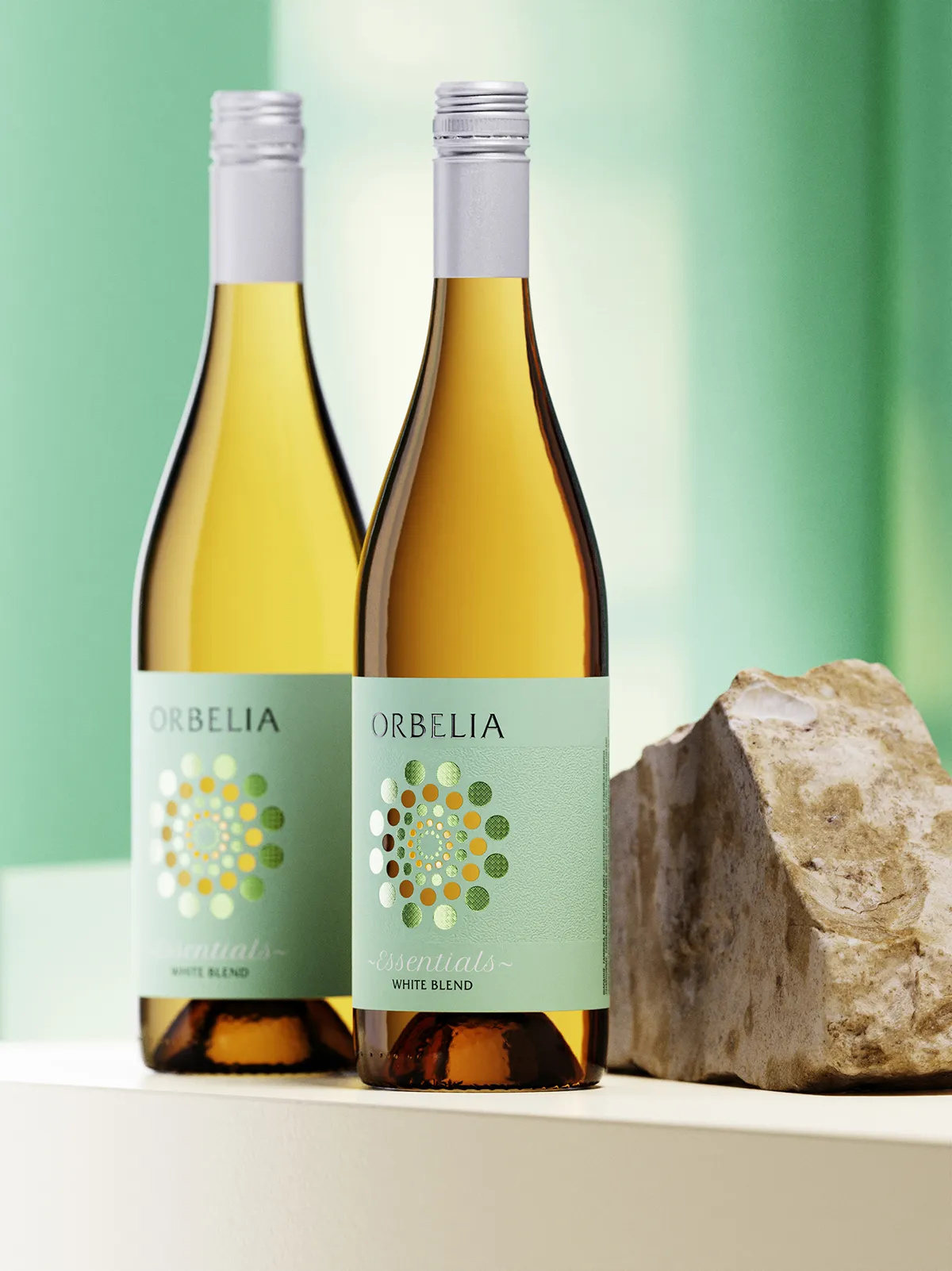 white blend wine label