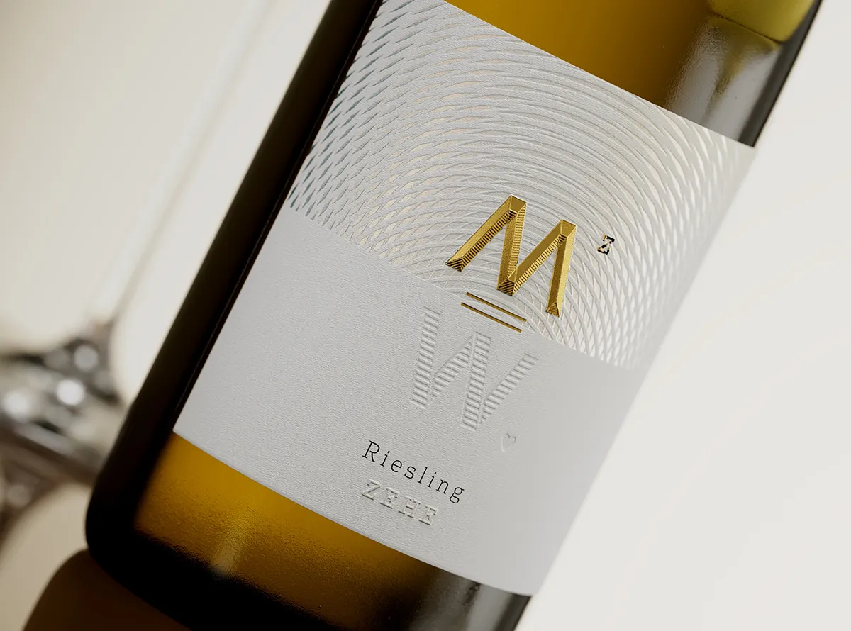 individual wine label design for winery brand