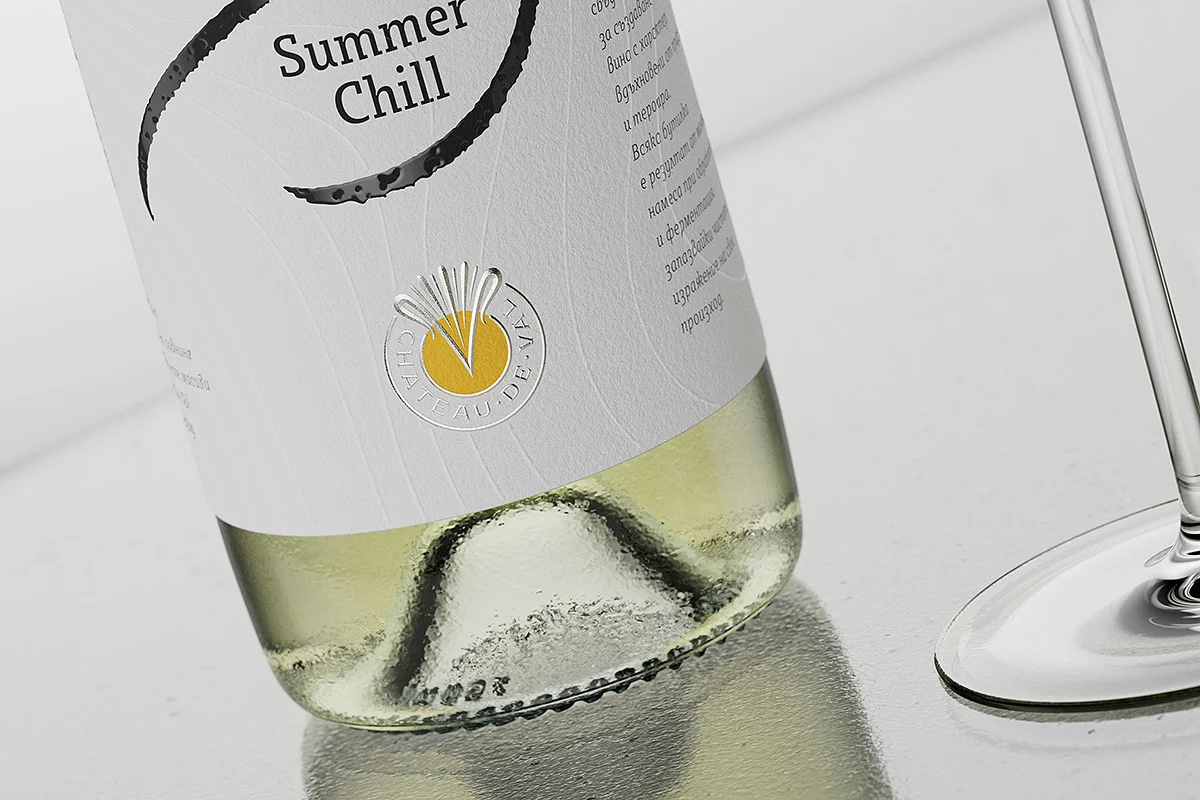 château de val label design