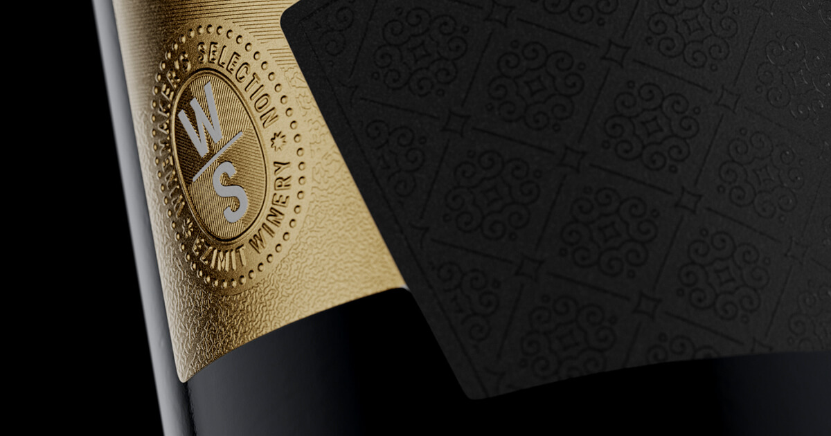 Layered Label Ezimit Winemaker's Selection Layered Label Design