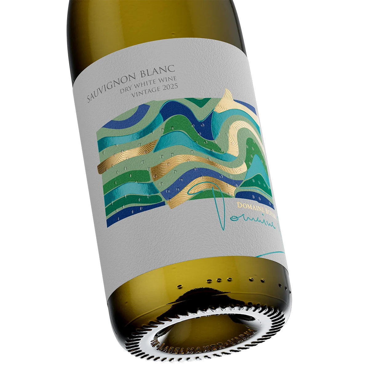 detail of the label texture and color saturation