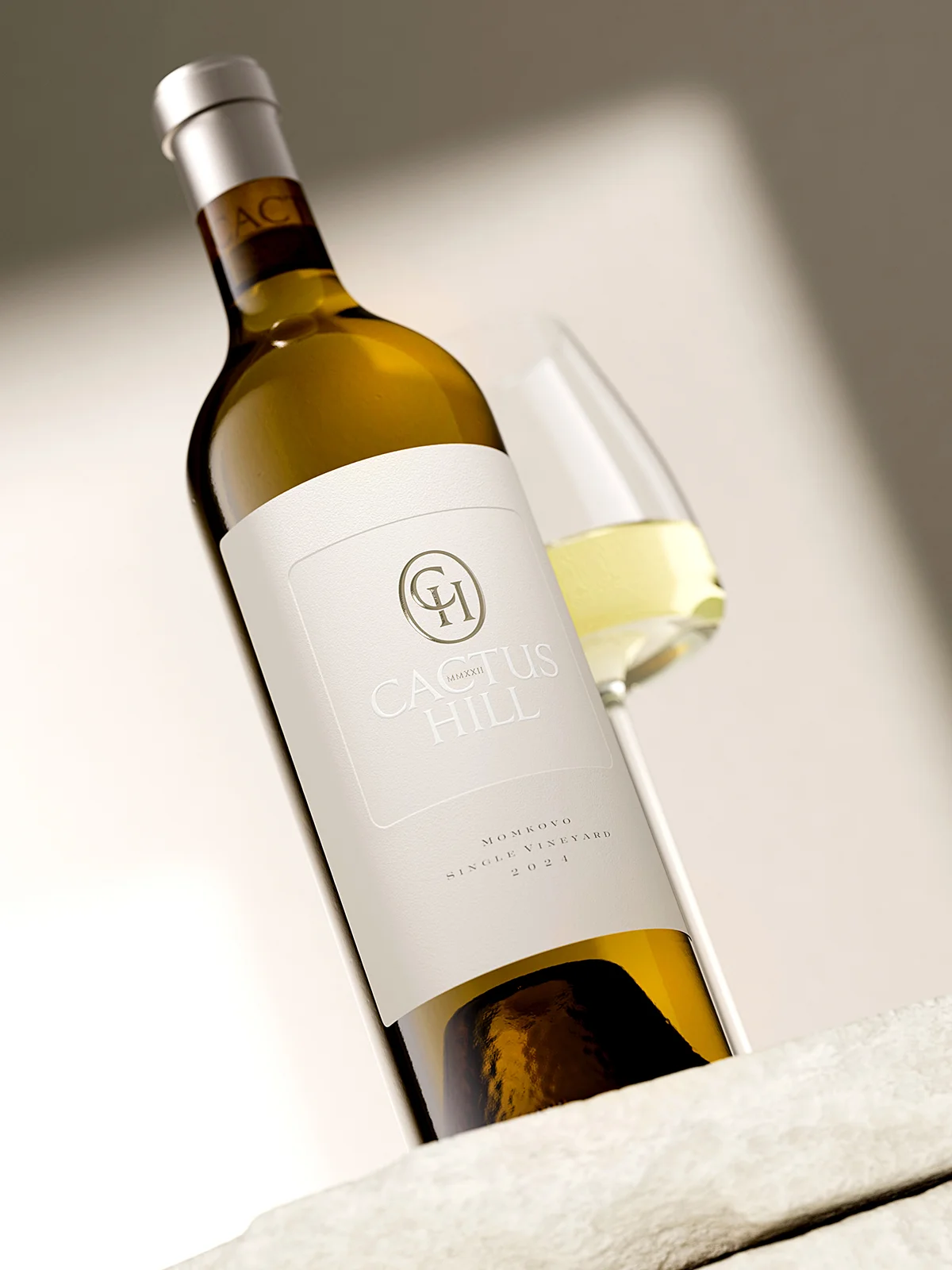 Close-up of the bottle neck and capsule