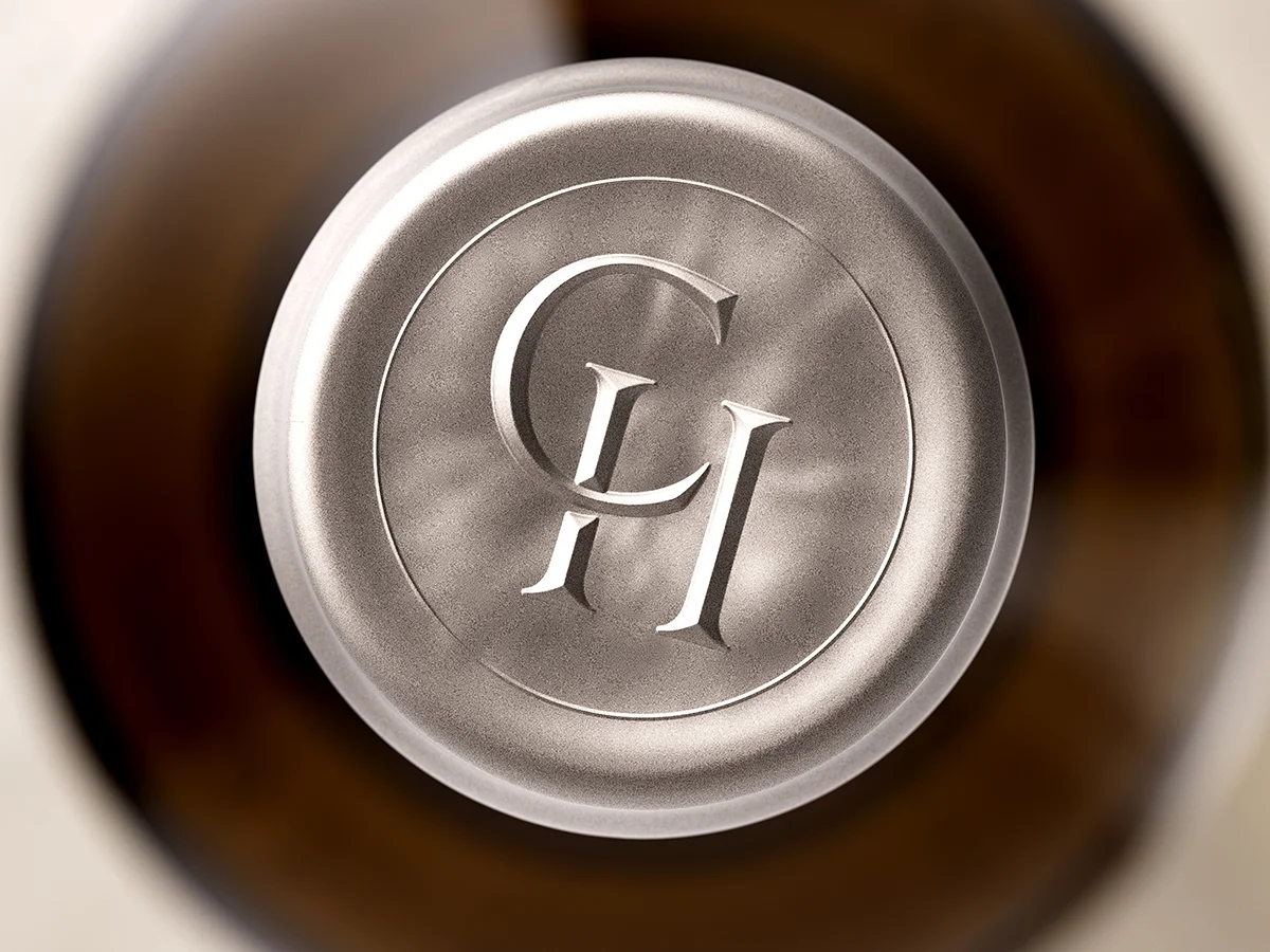 Extreme close-up of the "ACT" on the capsule