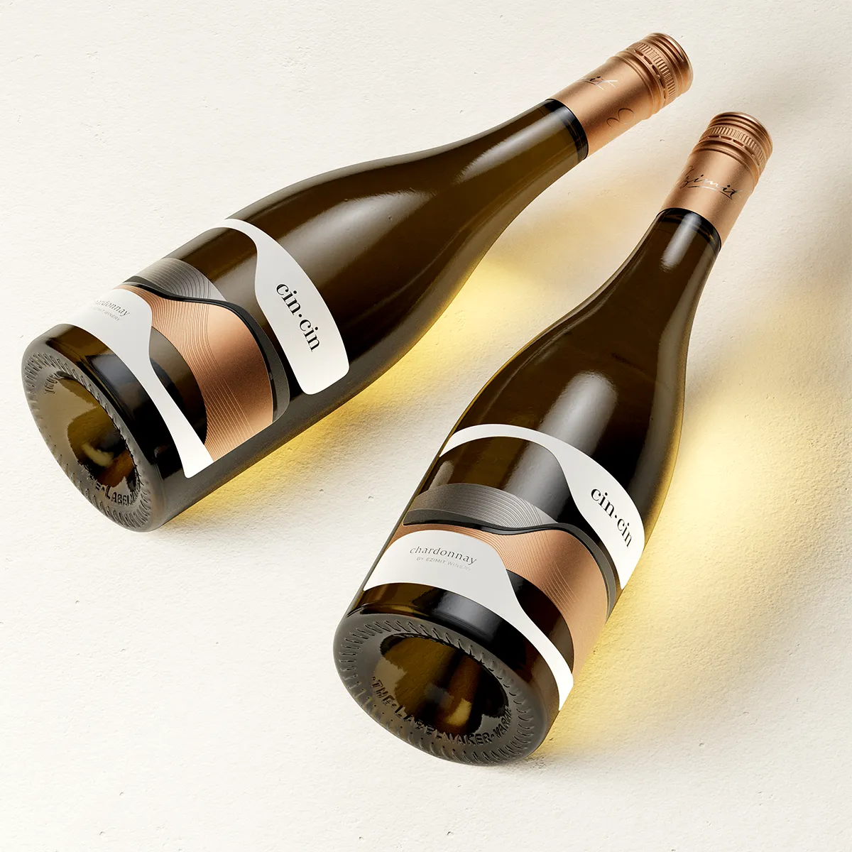 cin cin pair bottles lying
